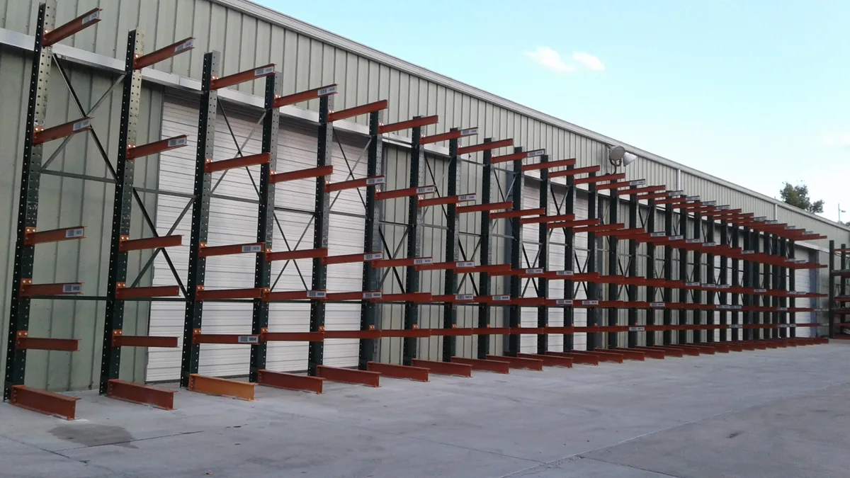 Large commercial storage rack installation