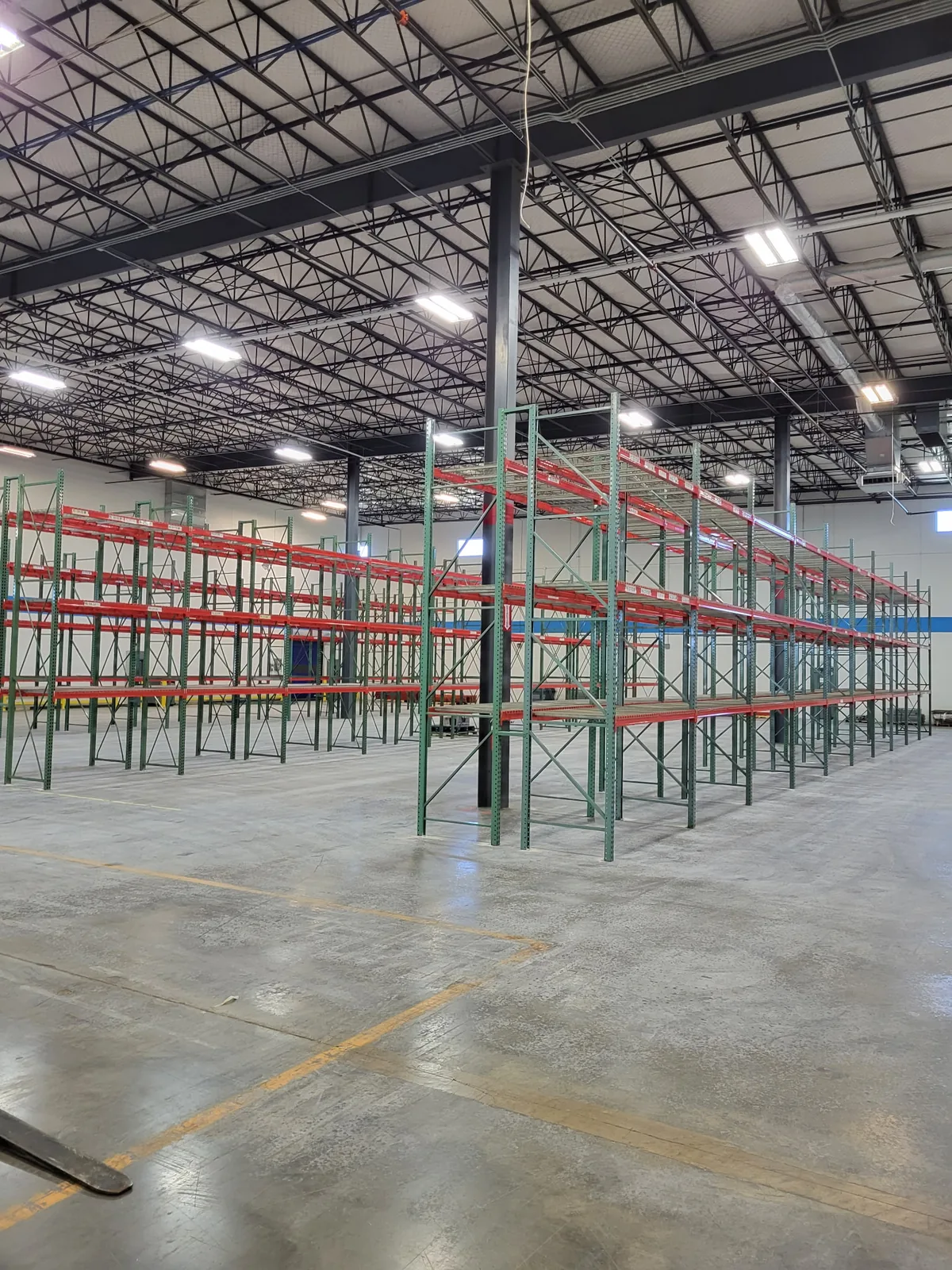 Commercial warehouse rack storage system