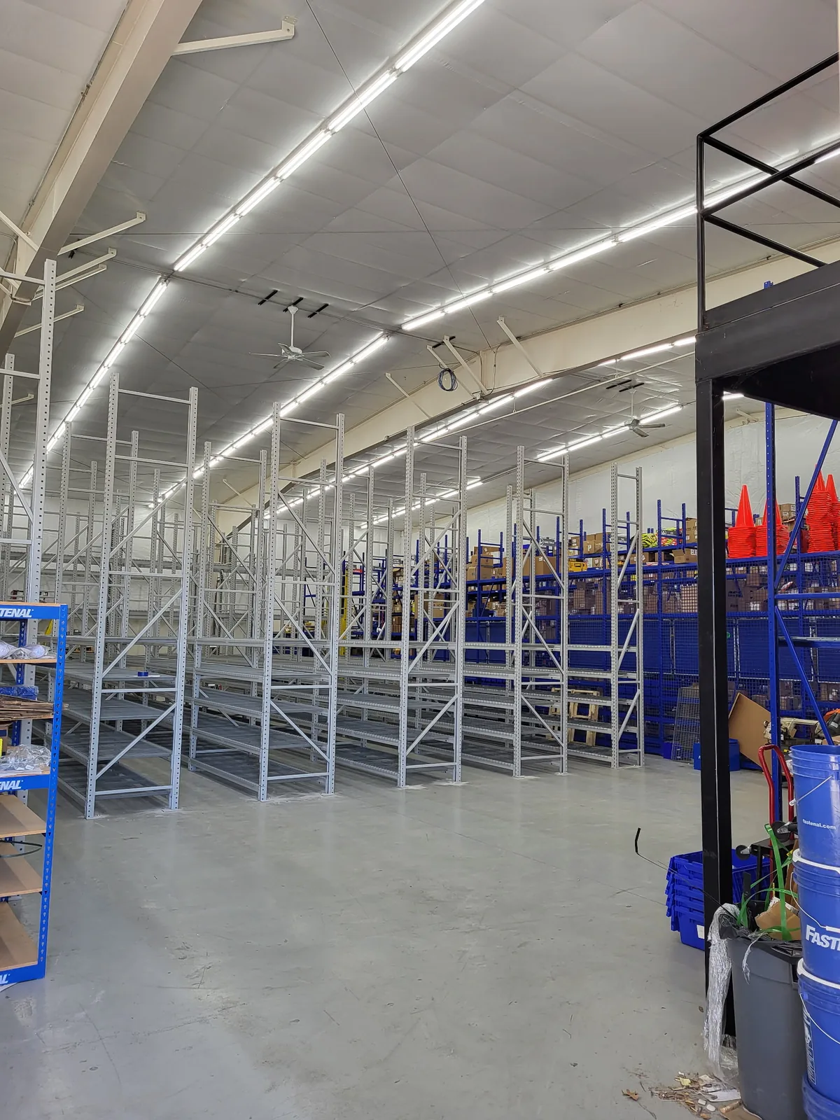 Warehouse storage rack installation